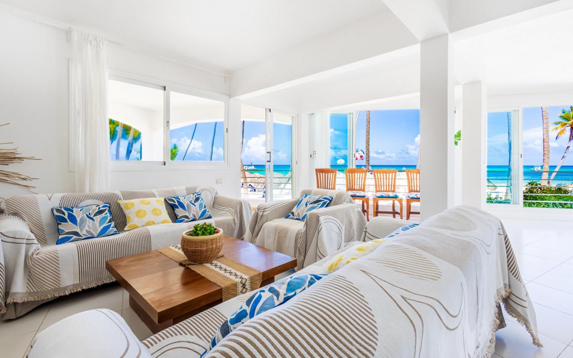 Prime Ocean View Punta Cana Apartments - 3-Bedroom Getaway With Private Terrace On Bavaro Beach Экстерьер фото